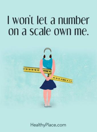 Spiseforstyrrelser siterer - Jeg lar ikke et tall på en skala eie meg.