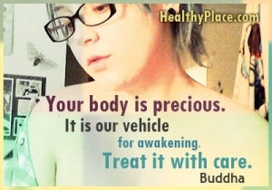 Insightful sitat om spiseforstyrrelser - Kroppen din er dyrebar. Det er vårt kjøretøy for oppvåkning. Behandle den med forsiktighet.