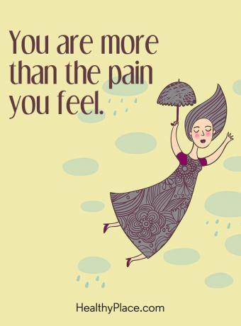 Sitat på mental helse - Du er mer enn smertene du føler.
